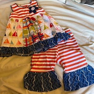 Toddler girl boutique sailboat outfit!